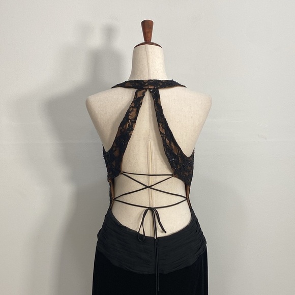 Vintage Dave & Johnny Velvet Evening Gown 9/10 - Picture 7 of 13